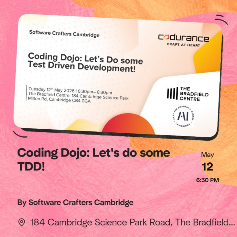 Software Crafters Cambridge Coding Dojo: Let’s do some TDD!